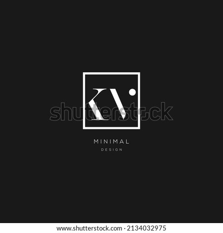 KV logo letter modern design