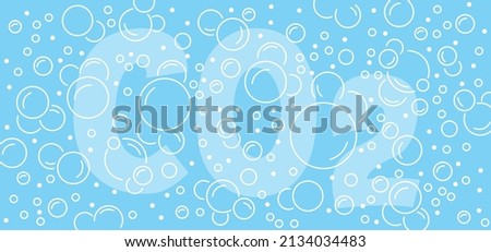CO2. Sparkling water , water drops. Cartoon bath soap with lather silhouette. Soap with foam and bubbles. Vector icon or symbol. Clean, bath suds. shampoo. H2O. climate crisis Royalty-Free Stock Photo #2134034483