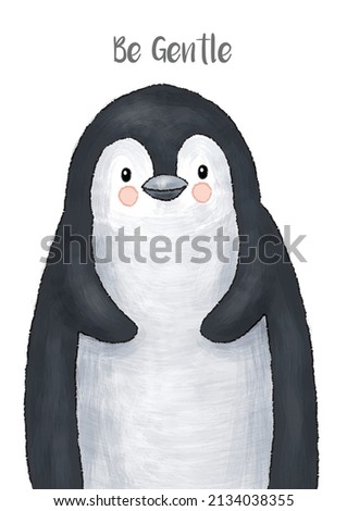 Penguin - Cute Baby Animal Colorful Digital Art for Baby Gifts - Baby Room, Nursery, School, Class, Day-care Center, Mother Room Decor -  Pregnant Mom Gift, etc.