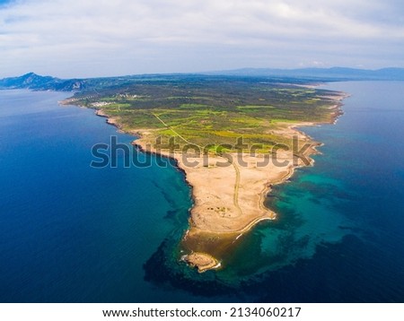 Golden Beach the best beach of Cyprus, Karpas Peninsula, North Cyprus Royalty-Free Stock Photo #2134060217