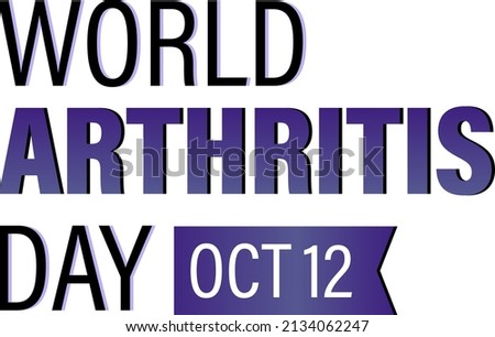 World arthritis day word banner design illustration
