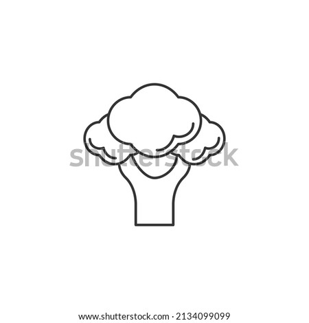 Outline icon of cauliflower. Cauliflower icon. Fresh, vegetable, and whole. Food icon concept isolated vector illustration.