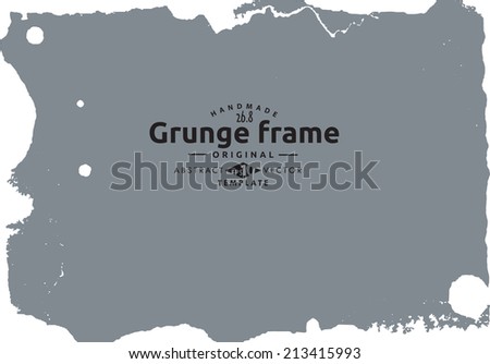 Abstract grunge photo frame. Background vector texture