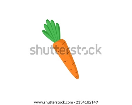 carrot icon illustration isolated on white background. The concept of proper nutrition, healthy vegetables. The press on ware, clothes, textiles.
