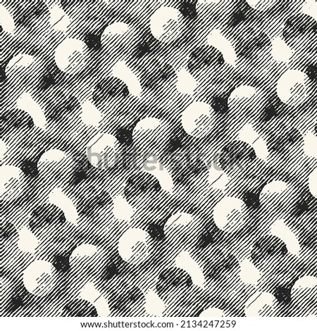 Monochrome Grain Stroke Textured Distressed Dotted Pattern