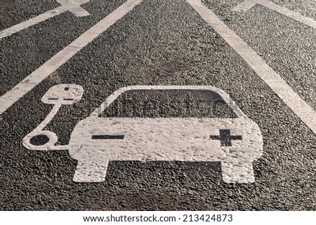 Electric charging parking space