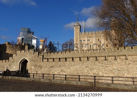 Famous Tower of London castle, City of London, United Kingdom