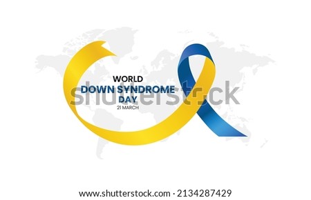 March 21 World Down Syndrome Day logo Royalty-Free Stock Photo #2134287429