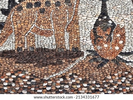 colorful small stone,Floor design in brown tones created from piece stones. vectorial,copy space