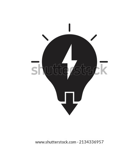 Reduce consumption energy icon design isolated on white background