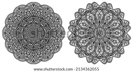 Flourish Lace Patterns design vector. Mandala Design vector.	