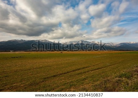 rural landscape photo taken in wonderful cloudy weather 