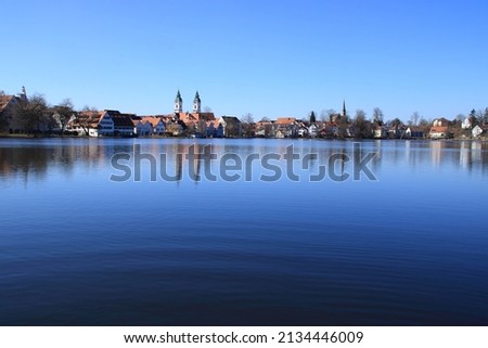 View of the town lake near Bad Waldsee
