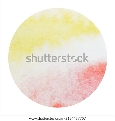 Vector watercolor stains, orange and yellow palette,vector background. Round color element