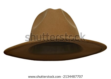 Unisex Wide Brim Fedora Hats with Belt Buckle Panama Trilby Hat Royalty-Free Stock Photo #2134487707