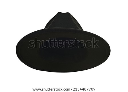 Unisex Wide Brim Fedora Hats with Belt Buckle Panama Trilby Hat Royalty-Free Stock Photo #2134487709