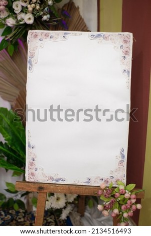 An engagement decoration display signage