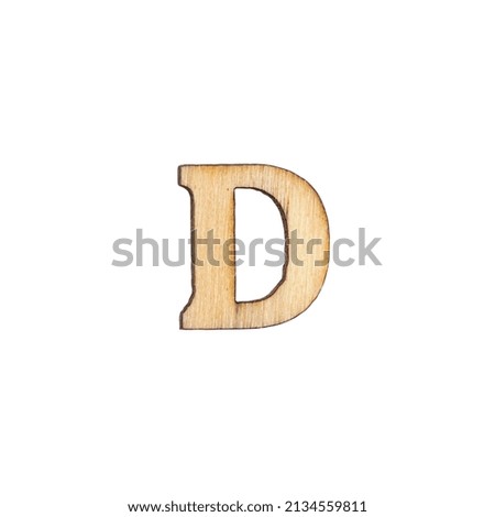 Wooden letters of English alphabet on white background, top view.