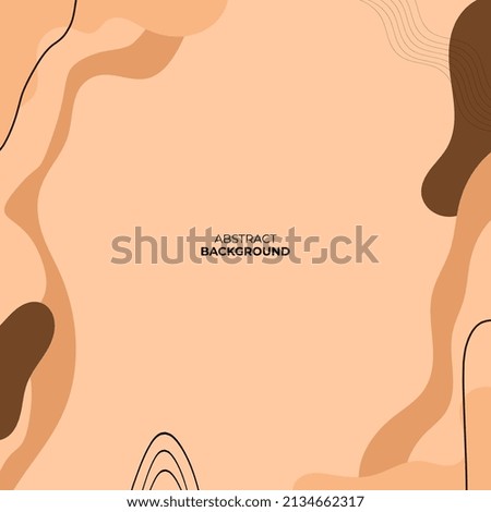 Trendy abstract square template with chocolate concept.