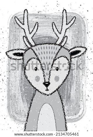 Deer - Cute Baby Animal Digital Art for Baby Gifts - Baby Room, Nursery, School, Class, Day-care Center, Mother Room Decor -  Pregnant Mom Gift, etc.