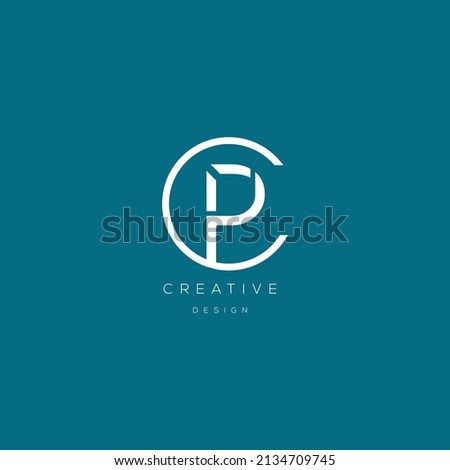 CP logo letter modern design