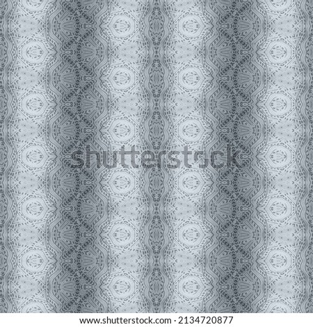 Gray Color Bohemian Pattern. Seamless Stripe Ikat Batik. Ethnic Bohemian Brush. Gray Color Geometric Batik. Gray Colour Bohemian  Pattern. Abstract Hand Brush. Abstract Watercolour Repeat Pattern