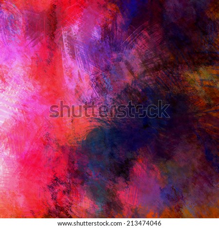 art abstract bright colorful acrylic and pencil background in fuchsia, red, pink, blue and violet  colors