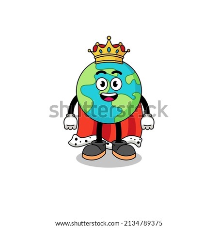 Mascot Illustration of earth king , character design