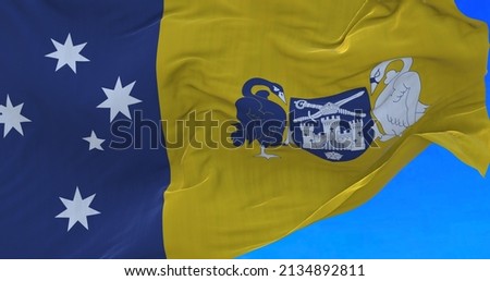 Waving beautiful Australian Capital Territory flag.