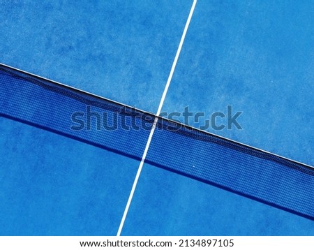 zenithal aerial view of a paddle tennis court Royalty-Free Stock Photo #2134897105