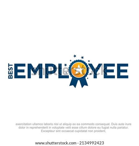 Best Employee, Best Employee of the month award, Employee of the month certificate and celebration. Best Employee of the year vector design. Royalty-Free Stock Photo #2134992423