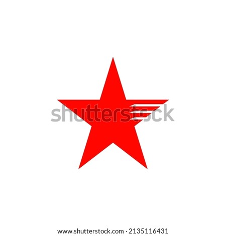 Red star icon on white background.