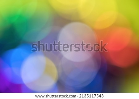 Colorful bokeh circles. Color spectrum. Blurry abstract background