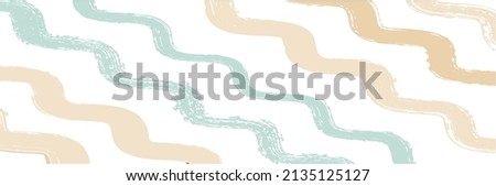 Cool Wavy Zigzag Stripes Vintage Pattern. Winter Autumn Trendy Fashion Print. Spring Summer Graffiti Stripes. Torn Distress Trace. Dirty Vector Watercolor Paint Lines. Hand Painted Lines Design.