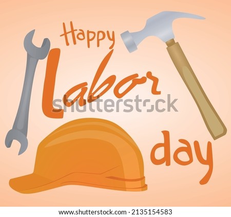 Happy labor day card. vector