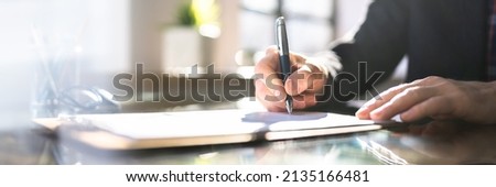 Signing Business Contract Document Or Agreement With Lawyer Royalty-Free Stock Photo #2135166481