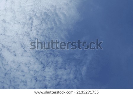 Panoramic view of blue sky background. Selective focus.