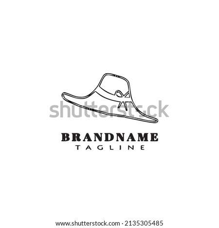 kentucky derby hats logo icon cartoon design template black modern isolated vector illustration