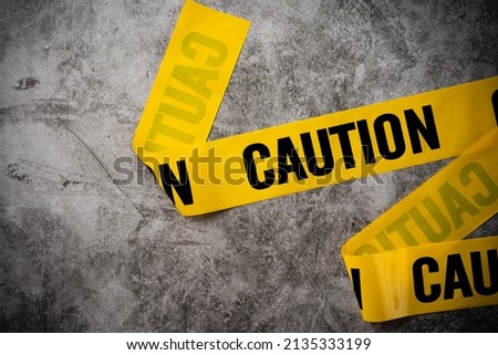 Yellow Black Caution Safety Tape