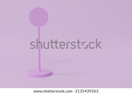 Minimal scene sign board and pole geometry shape,shin yellow pastel color podium, pink background,mockup product and cosmetic show,marketing present stage, branding product presentation, 3d rendering