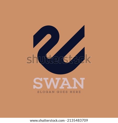 Swan Logo Design Concept Template Vector. Animal Logo Template Vector