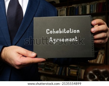 Conceptual photo about Cohabitation Agreement with written text.
 Royalty-Free Stock Photo #2135554899