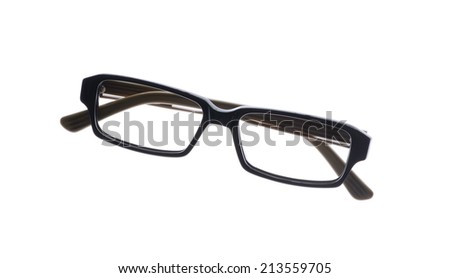 Eye glasses frame isolated on white background.