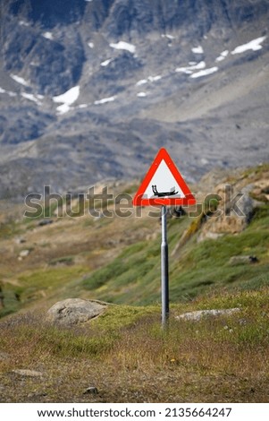 A different traffic sign in Tasilaq in Greenland
