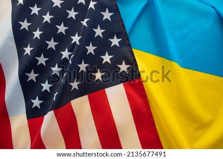 American ukrainian political relationship country flags close up