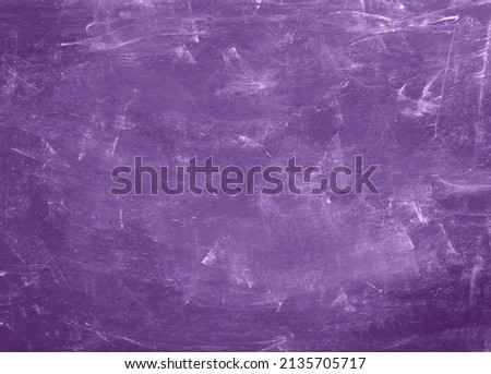 Violet blank blackboard chalkboard texture banner wallpaper surface background.Board with white chalk traces.Textured backdrop for text.School,Education,Cafe,bakery,restaurant menu template.Frame.Card