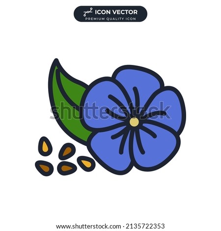 flaxseed icon symbol template for graphic and web design collection logo vector illustration