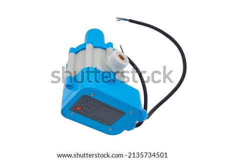 Automatic electronic switch control water pump pressure controller.on white background.