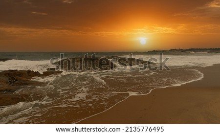 beautiful sunset over the Indian Ocean Sri Lanka