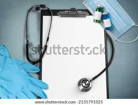 Graphic charts. Healthcare medical infographic, doctor health stethoscope and documents